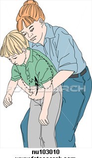 Abdominal thrusts on children